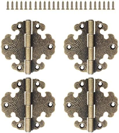 Dophee Pcs Antique Bronze Tiny Hinges Mini Iron Butterfly Hinges For