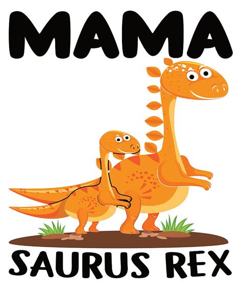 Mama Saurus Rex Poster Cool Painting By Hunter Chapman Fine Art America