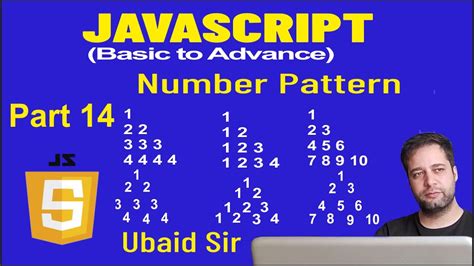 Number Pattern Program In Javascript Number Pyramid Pattern In