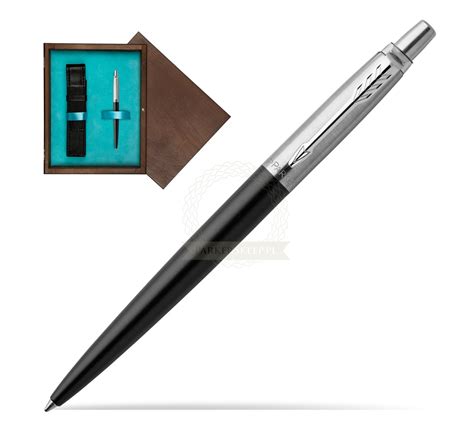 Parker Jotter Bond Street Black Chrome Colour Trim Ballpoint Pen Single