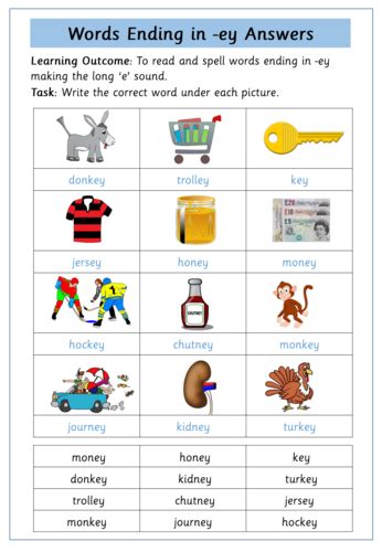 Ey Words Teaching Resources