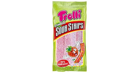 Trolli Strawberry Sour Strips 85g Sweets Ch