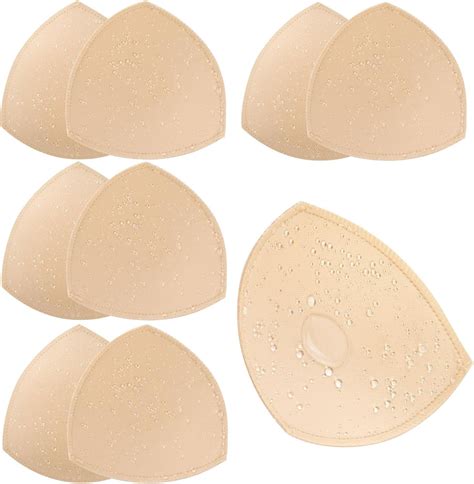 Waterproof Swimsuit Bra Pad Inserts 4 Pairs Push Up Bra Pads Sewn Padded For Bikini Sports Bra