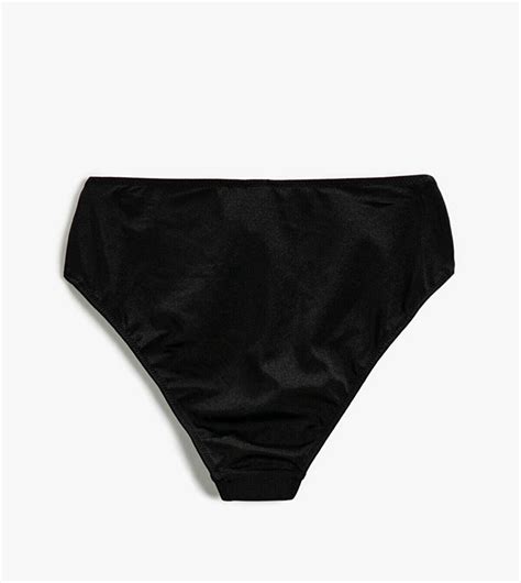 Buy Koton Belted High Cut Bikini Brief In Black 6thStreet Qatar