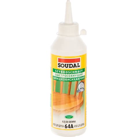 Быстросохнущий клей для дерева SOUDAL 64А на основе ПВА дисперсии 250 ...