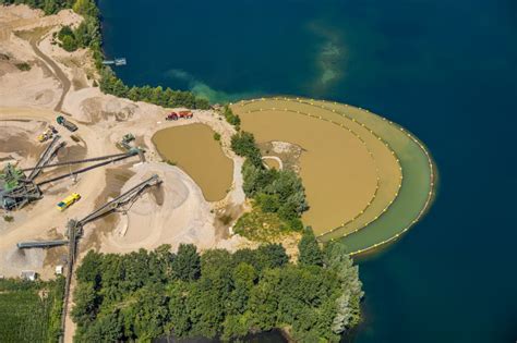 Voerde Niederrhein Aus Der Vogelperspektive Kies Tagebau Der