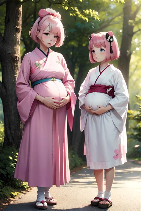 Anime Pregnant Small Tits 50s Age Sad Face Pink Hair Bobcut Hair Style