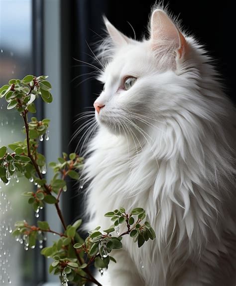 Premium AI Image | Captivating White Persian Cat