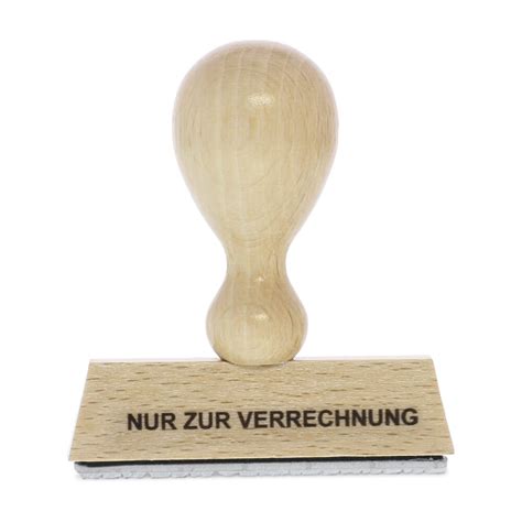 Holzstempel Mit Standardtext Nur Zur Verrechnung Stempel Versand At