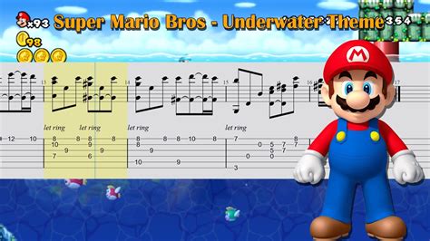 Super Mario Bros Underwater Theme Lesson Tab Youtube