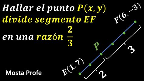 Como Hallar Las Coordenadas Del Punto P Que Divide Un Segmento AB A 1 7