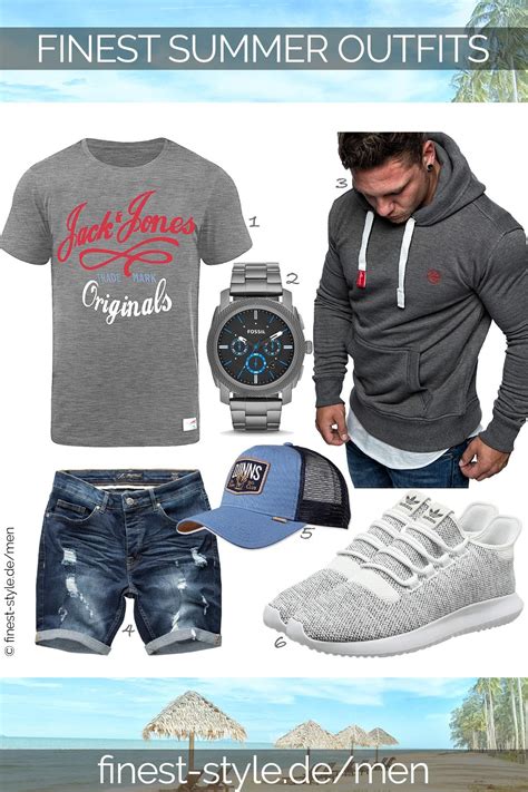 Lässiges Outfit Für Herren Kombiniert Mit Teilen Von Fossil Adidas