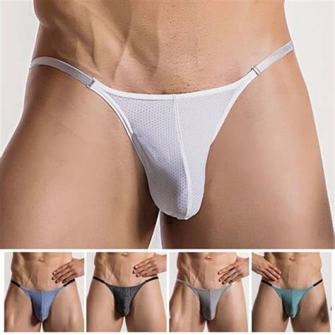 Sexy Mens Mesh Low Rise Bikini Thong G String Briefs Tanga Underwear Swimwear Ebay
