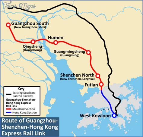 SHENZHEN RAIL MAP - ToursMaps.com