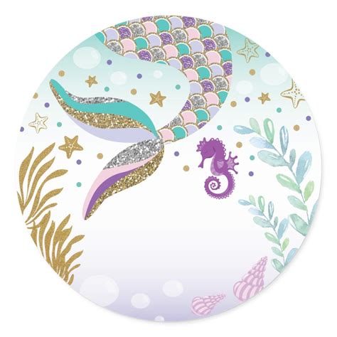 Crea desde cero tu Calcomanía Zazzle Mermaid birthday party