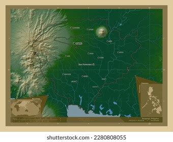 Pampanga Province Philippines Colored Elevation Map Stock Illustration ...