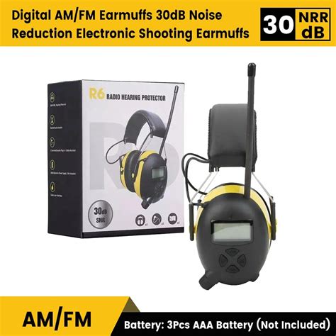 Am Fm Radio Hearing Protector Noise Reduction Safety Earmuff 30db Noise