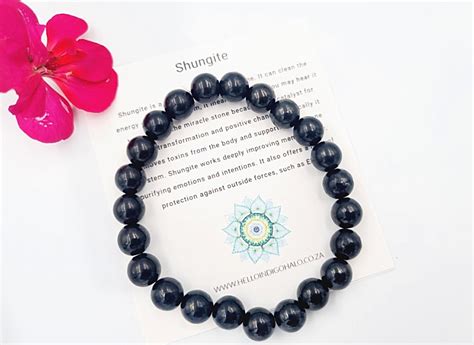 Shungite Bangle 8mm Hello Indigo Halo