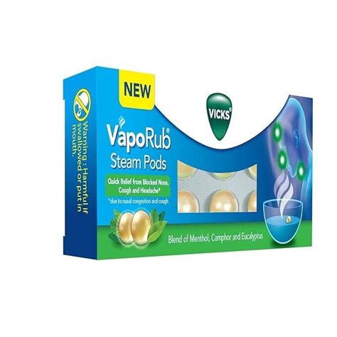 Vicks VapoRub SteamPods 10s For Steam Inhalation Quick Relief From