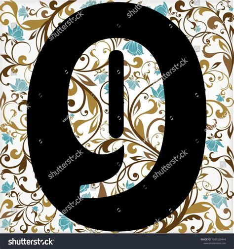 Design Numbers Indonesian Batik Background Stock Illustration