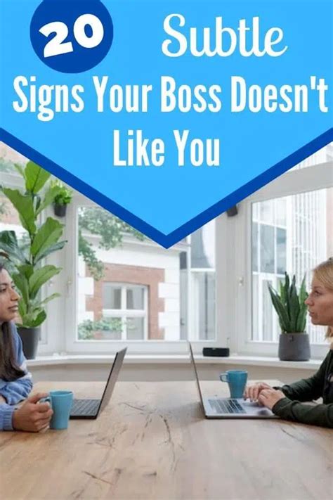 20 Subtle Signs Your Boss Doesnt Like You Self Development Journey