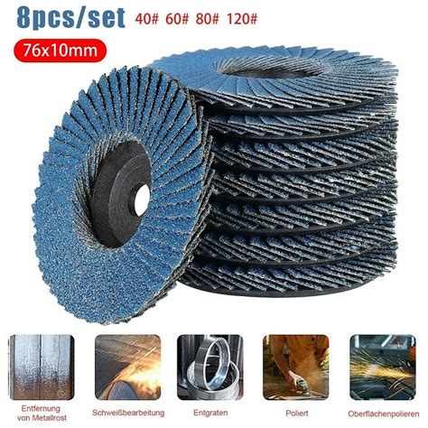 Pcs Mm Flat Flap Discs Mm Circle Grit Grinding Wheels Wood Cutting