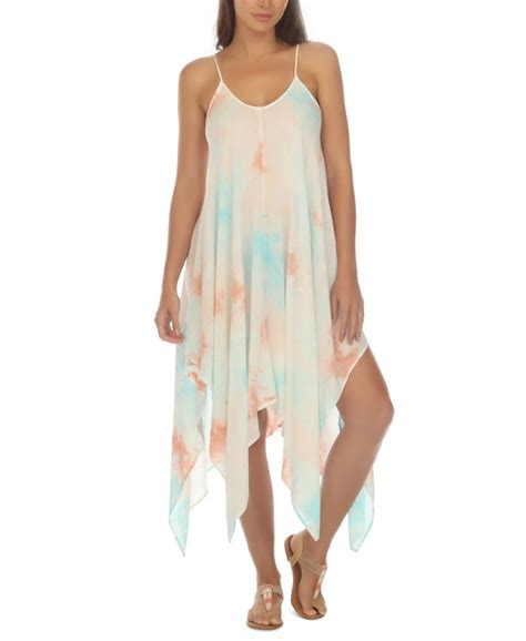 Raviya Tie Dye Handkerchief Hem Cover Up Dress Macys