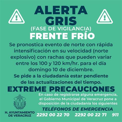 Emiten Alerta Gris Por Norte Explosivo Para El Domingo Infoveracruz