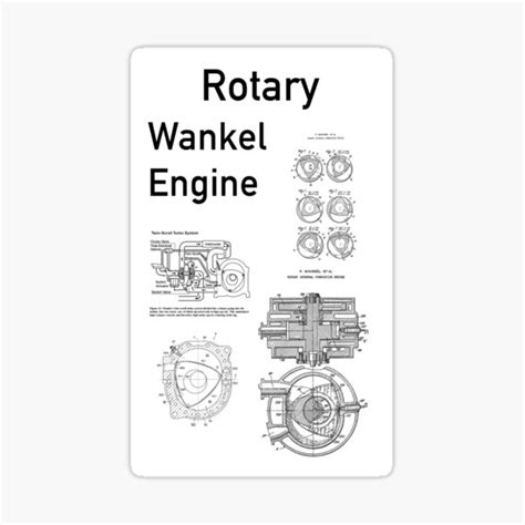 Rotary Wankel Engine Blueprint Sticker For Sale By Fixedtropical