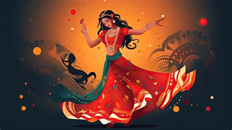 Premium Photo | Navratri indian garba festival design vector illustration