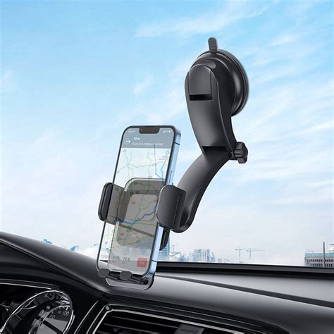 Hoco CA118 Universele Telefoonhouder Auto Raam/Dashboard Oranje | gsmpunt