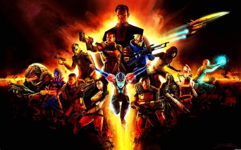 Mass Effect 2 Hd Wallpaper Iconic Characters Unite