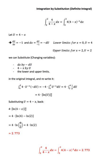 Integration By Substitution Definite Integrals Whasseduc Academy