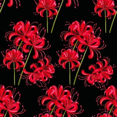 Japanese Death Flower Fabric, Wallpaper and Home Decor | Spoonflower