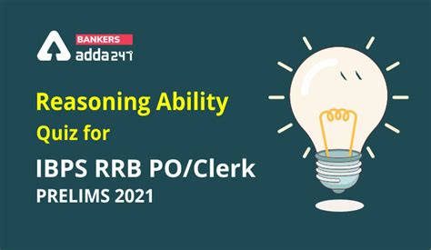 Reasoning Ability Puzzles Quiz For Ibps Rrb Po Clerk Prelims