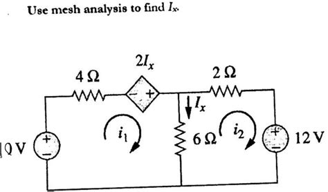 Solved Use mesh analysis to find Ix 21 4 Ω 2 Ω και ια 6 Ω Chegg