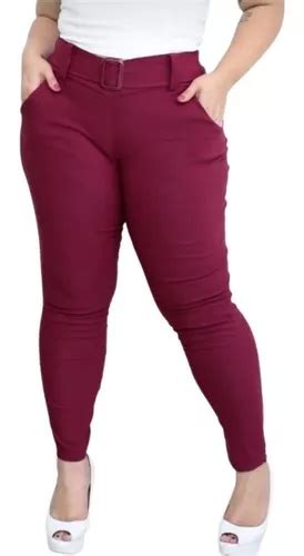 Calça Bengaline Skinny Cinto Plus Size Luxuosa G1 G2 G3 Parcelamento