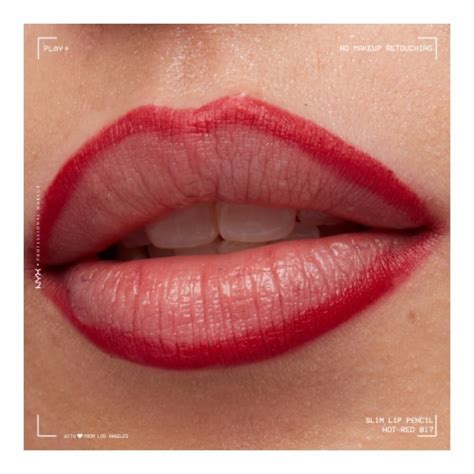 Nyx Professional Makeup Slim Lip Pencil Lip Liner Hot Red Oz Qfc