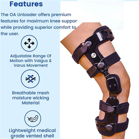 Double Upright Oa Unloader Knee Brace Medial Lateral Support L