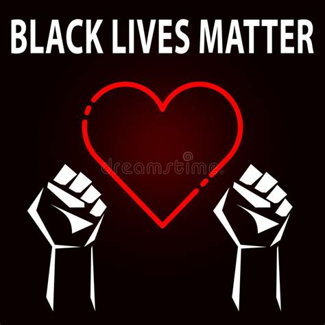 Black Lives Matter Icon. Strong Hand Symbol. BLM. Vector Illustration ...