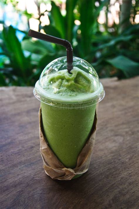 Green tea smoothies stock image. Image of away, fresh - 48118633