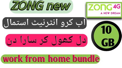 Zong New Package Zong Work From Home Zong Stay At Home Bundle