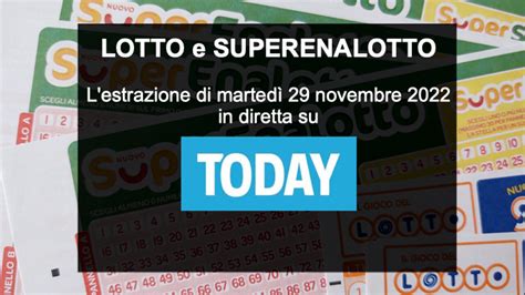 Estrazioni Lotto oggi e numeri SuperEnalotto di martedì 29 novembre 2022