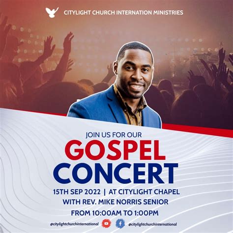 Gospel Concert Flyer Template Postermywall