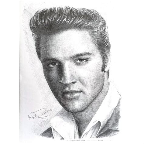 Jonathan Wood Pencil Drawing Elvis