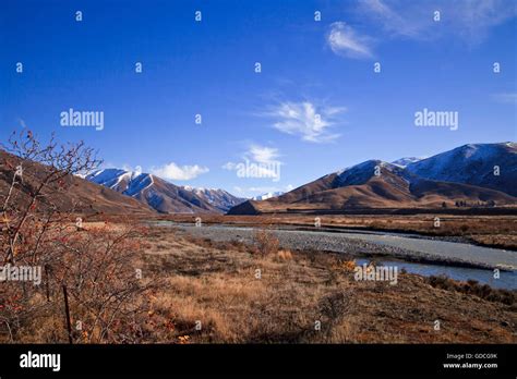 South Island Landscape Scenery, Canterbury, New Zealand Stock Photo - Alamy