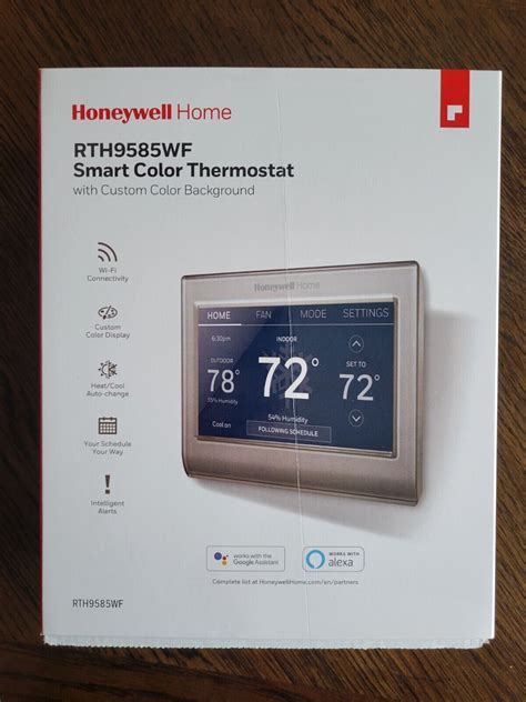 Honeywell Home Rth9585wf1004 Wi Fi Smart Color Thermostat Silver 194159005075 Ebay