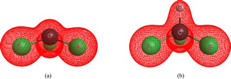 The electron density distribution isosurfaces for CF3 (a) radical and ...