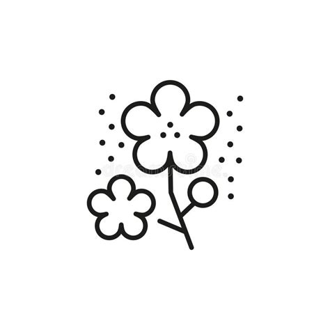 flower allergy icon stock vector illustration  aerosols