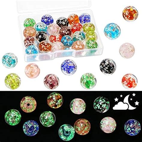 Amazon Uhomeny Pcs Assorted Glow In The Dark Beads Mm